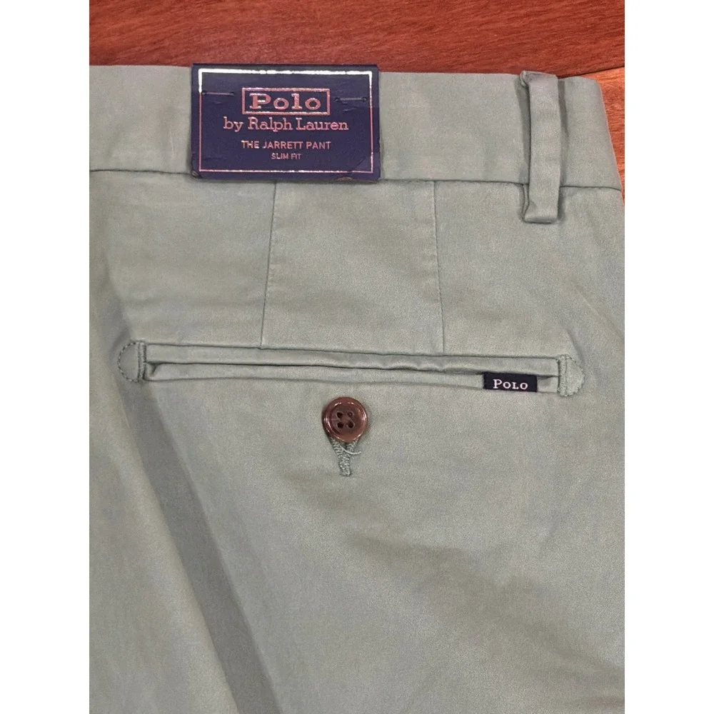 NWT Polo Ralph Lauren Jarrett Pant Mens Faded Mint Slim Fit Chino 33x32